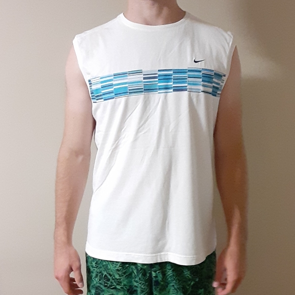 Nike Other - Nike Men's White Muscle Tee / Tank Top